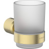Elegancki Kubek Ścienny ze Stali 304, Złoto Szczotkowane - Luksusowy Dodatek do Łazienki