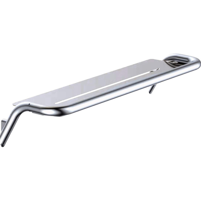 Elegancka Chromowana Półka Ścienna z Mosiądzu i Stali - Styl i Funkcjonalność łazienki