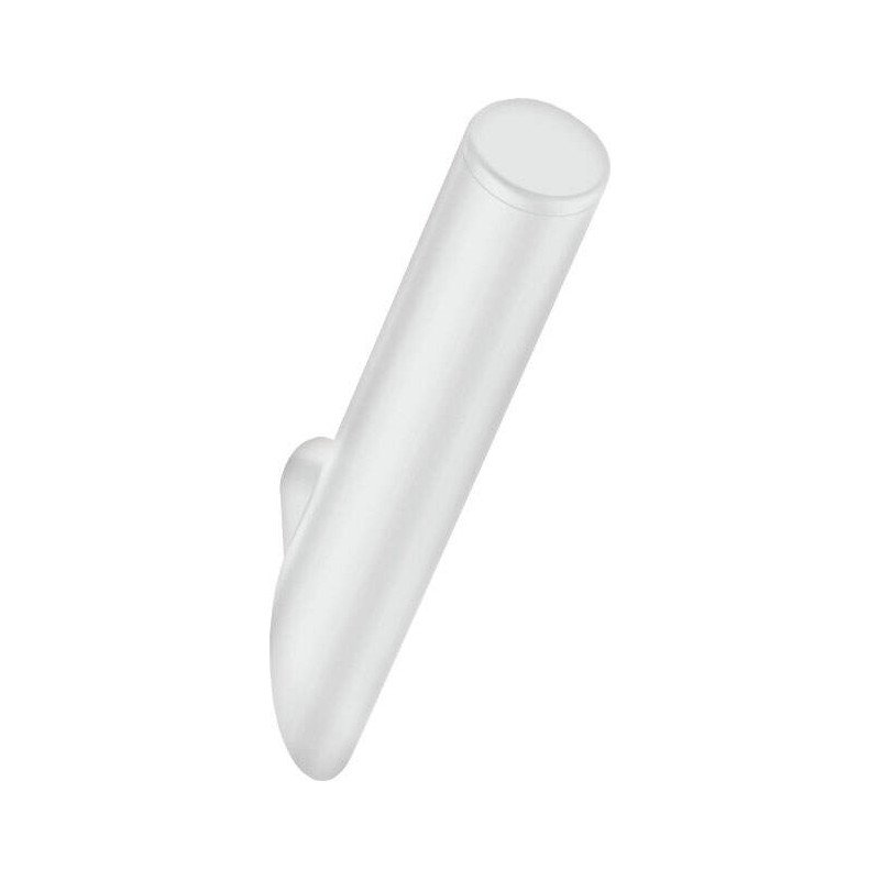 Elegancki Haczyk Łazienkowy z Mosiądzu, Matowy Biały, 89x16x47mm, Wysoka Jakość