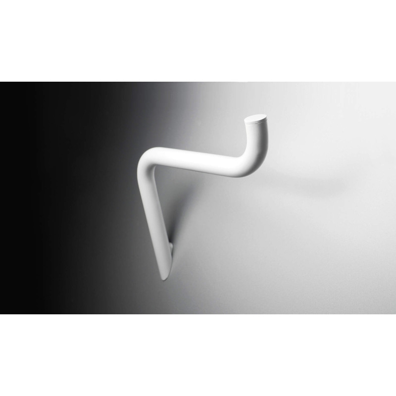 Elegancki uchwyt ścienny na papier toaletowy, mosiądz bianco, powierzchnia matowa