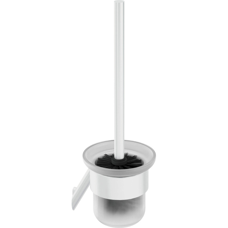 Elegancka Wisząca Szczotka WC z Mosiądzu - Biały Matowy Design