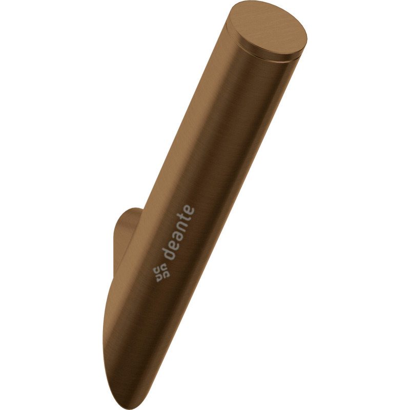 Elegancki Haczyk Łazienkowy z Mosiądzu, Brązowy, Szczotkowany - Luksus i Trwałość w Twojej Łazience