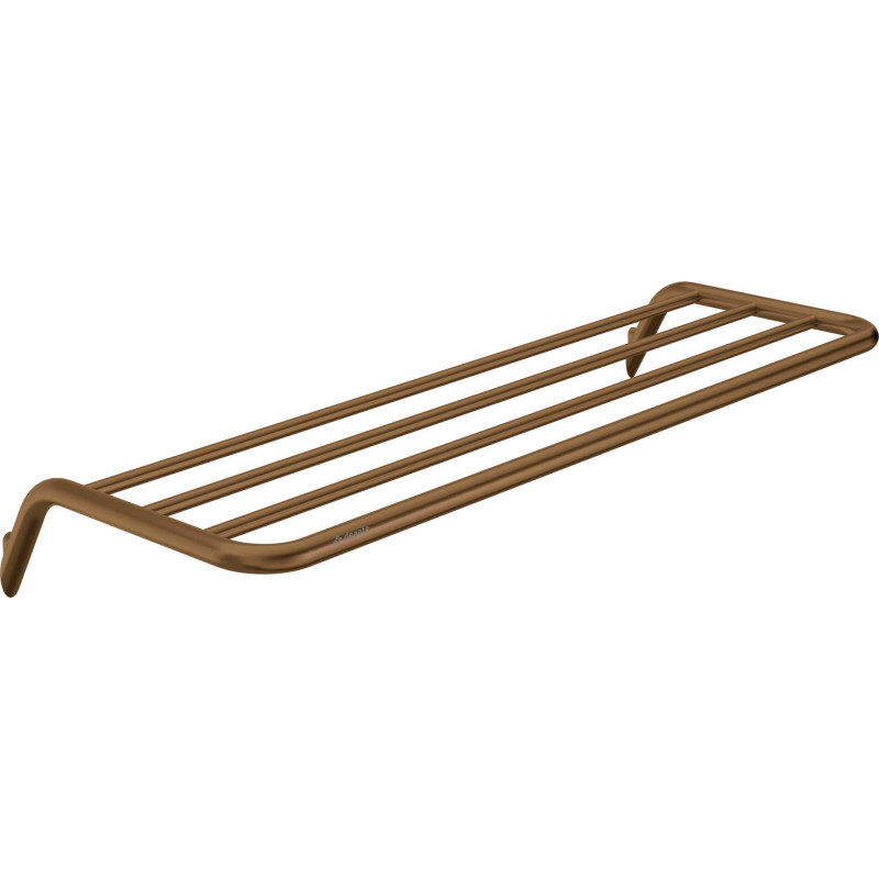 Elegancka Półka Łazienkowa z Mosiądzu – Brązowe Wykończenie, Szczotkowana Powierzchnia