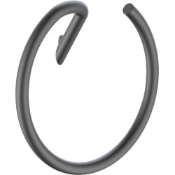 Okrągły Wieszak na Ręczniki z Mosiądzu, Titanio szczotkowany - Elegancja do Łazienki