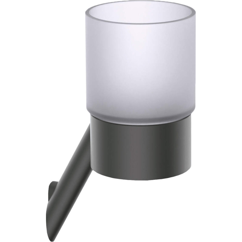 Elegancki Kubek Ścienny Nero z Szklanym Wykończeniem - Idealny Dodatek do Łazienki!