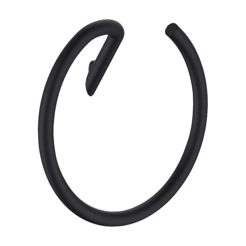 Elegancki Wieszak na Ręczniki z Mosiądzu Nero Mat - Okrągły Design do Twojej Łazienki