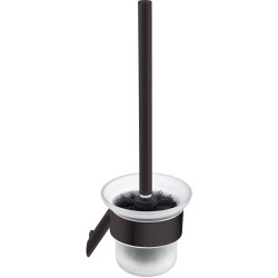 Stylowa Wisząca Szczotka WC - Mosiądz & Stal, Wykończenie Nero Mat