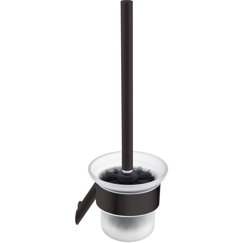 Stylowa Wisząca Szczotka WC - Mosiądz & Stal, Wykończenie Nero Mat