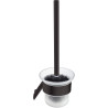 Stylowa Wisząca Szczotka WC - Mosiądz & Stal, Wykończenie Nero Mat