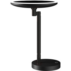 Eleganckie lustro kosmetyczne z matowym wykończeniem i LEDami - styl nero