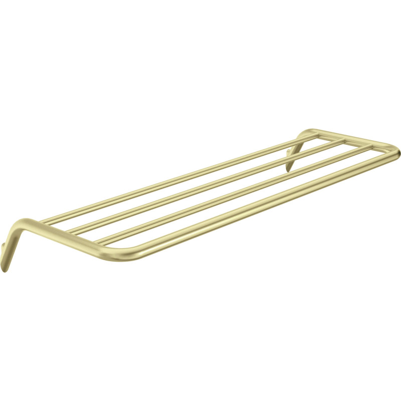 Elegancka Półka Łazienkowa ze Złotego Mosiądzu - Szczotkowane Wykończenie