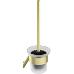 Złota Szczotka WC Wisząca Elegance - Mosiądz, Szczotkowane Wykończenie, 2 Lata Gwarancji