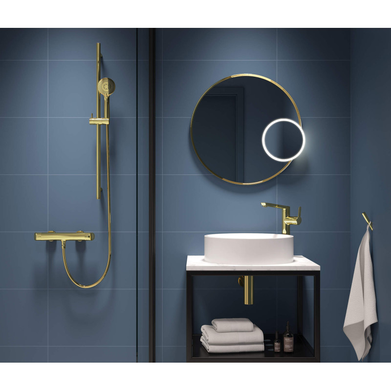 Luksusowy złoty haczyk łazienkowy mosiężny z błyskiem - elegancka funkcjonalność