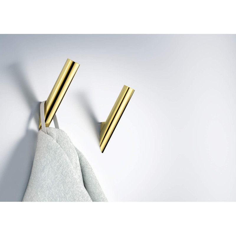 Luksusowy złoty haczyk łazienkowy mosiężny z błyskiem - elegancka funkcjonalność