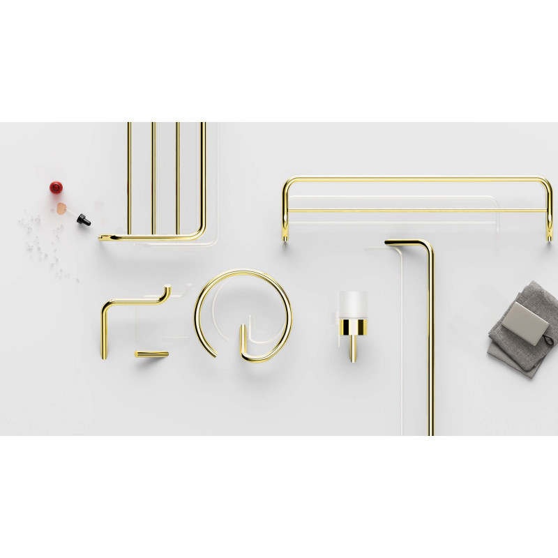 Złoty Blask: Luksusowy Uchwyt na Papier Toaletowy Mosiądz 160mm Ścienny