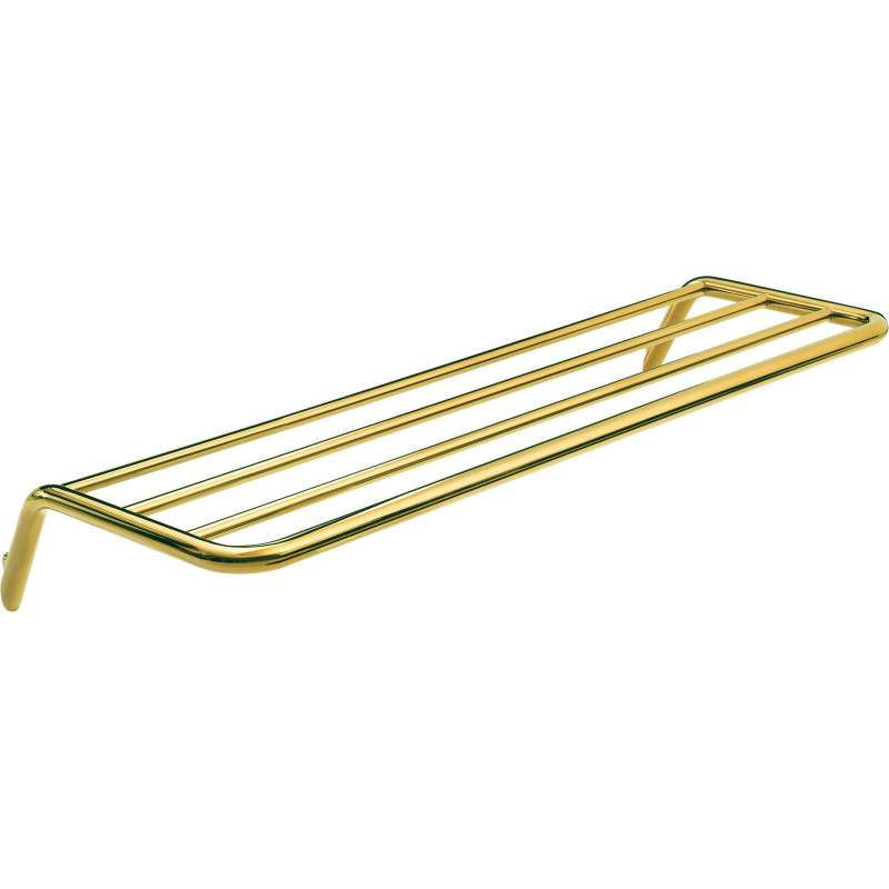 Złota Półka Żeberkowa z Mosiądzu Błyszczącego - Elegancja w Twojej Łazience