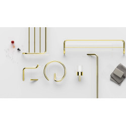 Elegancki Wieszak na Ręczniki Premium, Mosiądz Złoty Błysk - Wytrzymałe i Stylowe Rozwiązanie