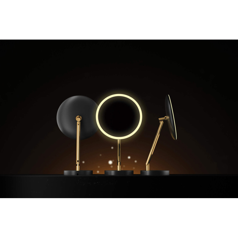 Luksusowe Lusterko Toaletowe LED z Złotym Wykończeniem