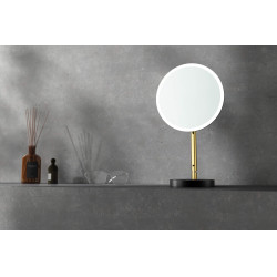 Luksusowe Lusterko Toaletowe LED z Złotym Wykończeniem