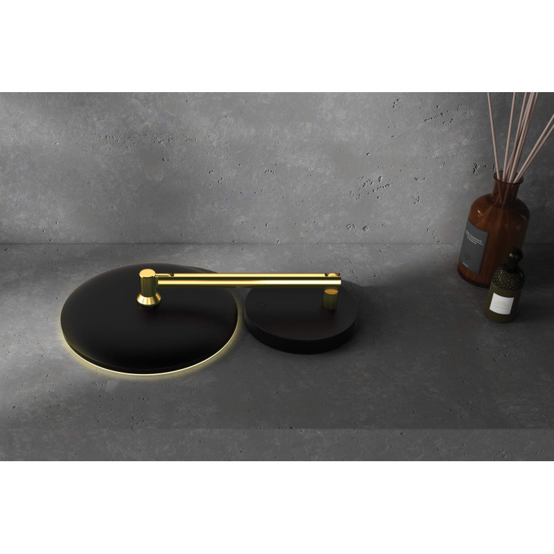 Luksusowe Lusterko Toaletowe LED z Złotym Wykończeniem