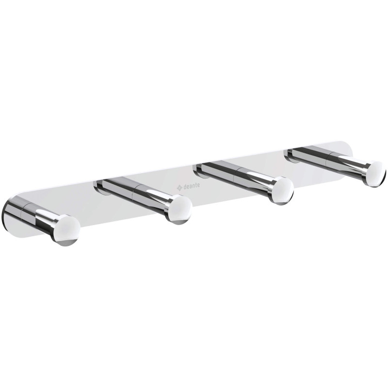 Elegancki chromowany wieszak na ręczniki - poczwórny, trwała stal, montaż w zestawie