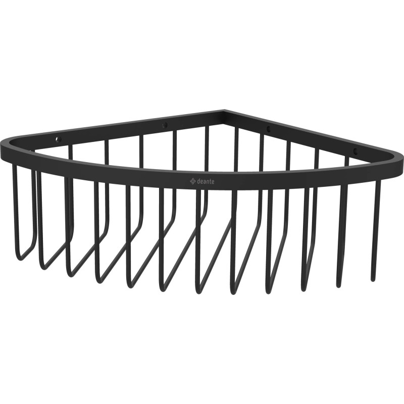 Elegancki Koszyk Prysznicowy Narożny Nero | Stal 304 Mat, Zestaw Montażowy W Komplecie