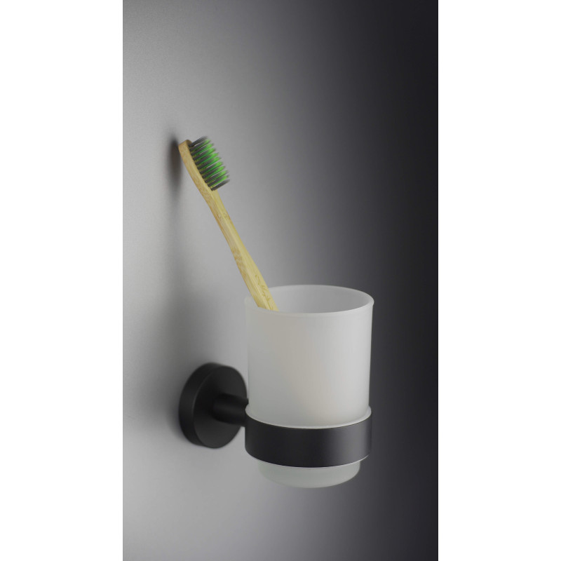 Elegancki Kubek Ścienny Nero z Matowej Stali 304 - Idealne Wykończenie Twojej Łazienki