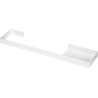 Elegancki Wieszak z Półką na Ręcznik - Stalowy Matowy Biały, 50cm