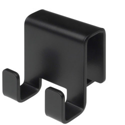 Haczyk łazienkowy potrójny Nero, stalowy, matowy