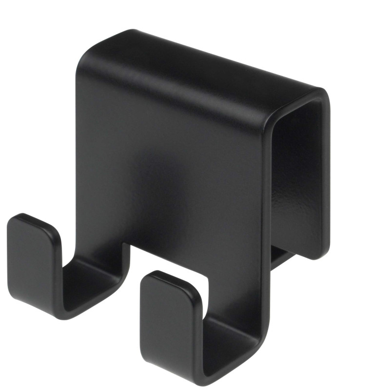 Haczyk łazienkowy potrójny Nero, stalowy, matowy