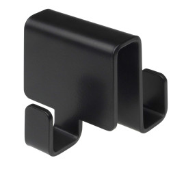 Haczyk łazienkowy potrójny Nero, stalowy, matowy