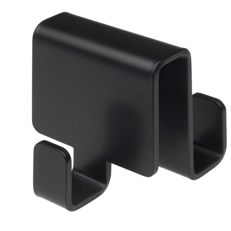 Haczyk łazienkowy potrójny Nero, stalowy, matowy