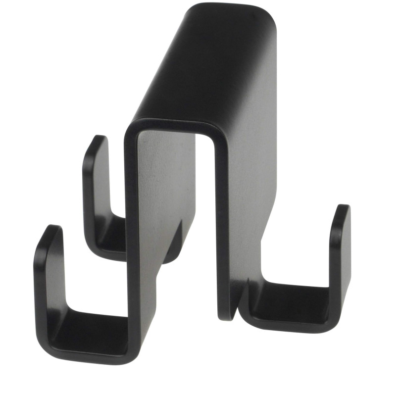 Haczyk łazienkowy potrójny Nero, stalowy, matowy