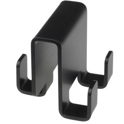 Haczyk łazienkowy potrójny Nero, stalowy, matowy