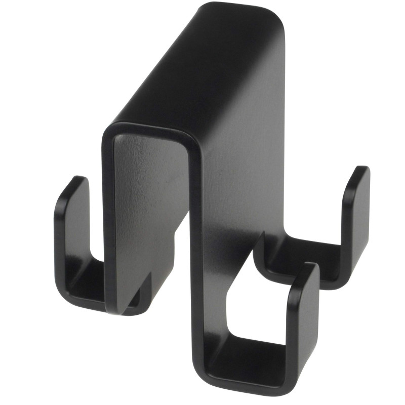 Haczyk łazienkowy potrójny Nero, stalowy, matowy