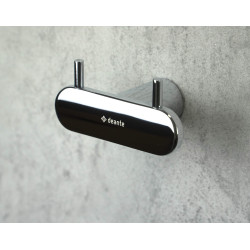 Chromowany Haczyk Łazienkowy Podwójny - Błysk Stali Nierdzewnej dla Eleganckich Wnętrz