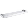 Lśniąca Chromowana Półka Ścienna z Solidnej Stali Nierdzewnej - Elegancja do Łazienki