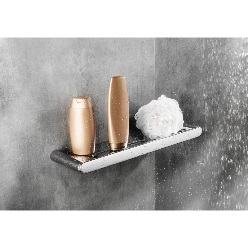 Lśniąca Chromowana Półka Ścienna z Solidnej Stali Nierdzewnej - Elegancja do Łazienki