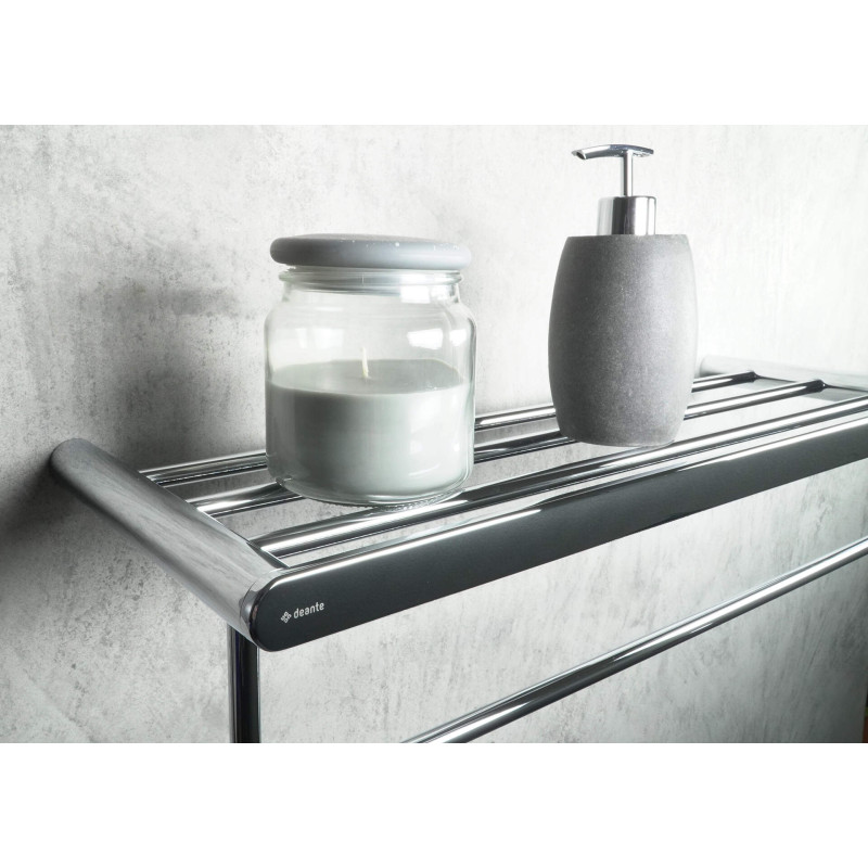 Chromowana Półka Żeberkowa z Wielofunkcyjnym Zestawem Montażowym - Elegancja i Funkcjonalność