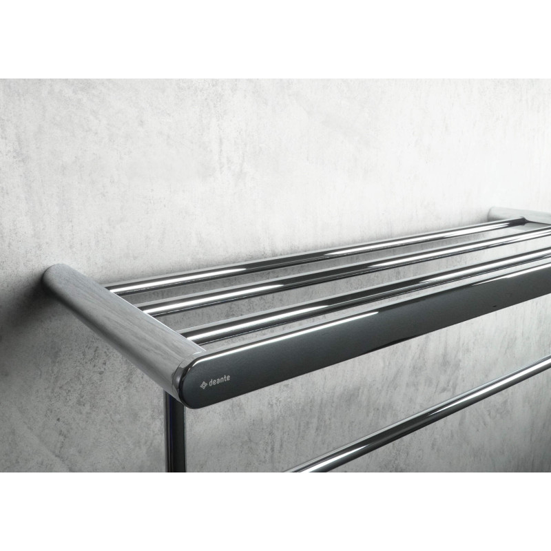 Chromowana Półka Żeberkowa z Wielofunkcyjnym Zestawem Montażowym - Elegancja i Funkcjonalność