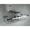 Stylowy koszyk prysznicowy chromowany z montażem - trwałość i elegancja w Twojej łazience!