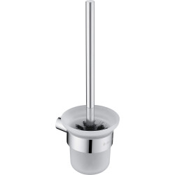 Elegancka Wisząca Szczotka WC z Chromowanym Wykończeniem - Szkło i Stal Nierdzewna