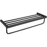 Elegancka Półka Żeberkowa Nero - Stal Nierdzewna, Matowe Wykończenie, Montaż w Zestawie