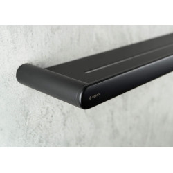 Elegancka Półka Ścienna Nero z Matowej Stali - Nowoczesny Akcent do Twojej Łazienki