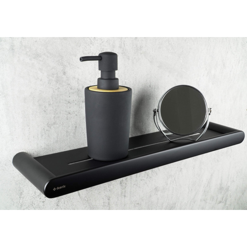 Elegancka Półka Ścienna Nero z Matowej Stali - Nowoczesny Akcent do Twojej Łazienki