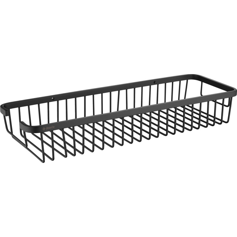 Stalowy kosz na prysznic Nero, matowy, z zestawem montażowym, nowoczesna elegancja łazienki