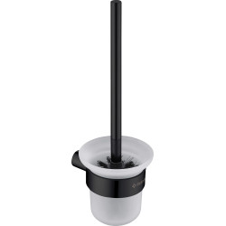 Elegancka Wisząca Szczotka WC Nero - Szkło i Stal Nierdzewna, Matowe Wykończenie, 2 Lata Gwarancji