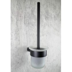 Elegancka Wisząca Szczotka WC Nero - Szkło i Stal Nierdzewna, Matowe Wykończenie, 2 Lata Gwarancji