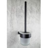 Elegancka Wisząca Szczotka WC Nero - Szkło i Stal Nierdzewna, Matowe Wykończenie, 2 Lata Gwarancji