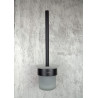 Elegancka Wisząca Szczotka WC Nero - Szkło i Stal Nierdzewna, Matowe Wykończenie, 2 Lata Gwarancji